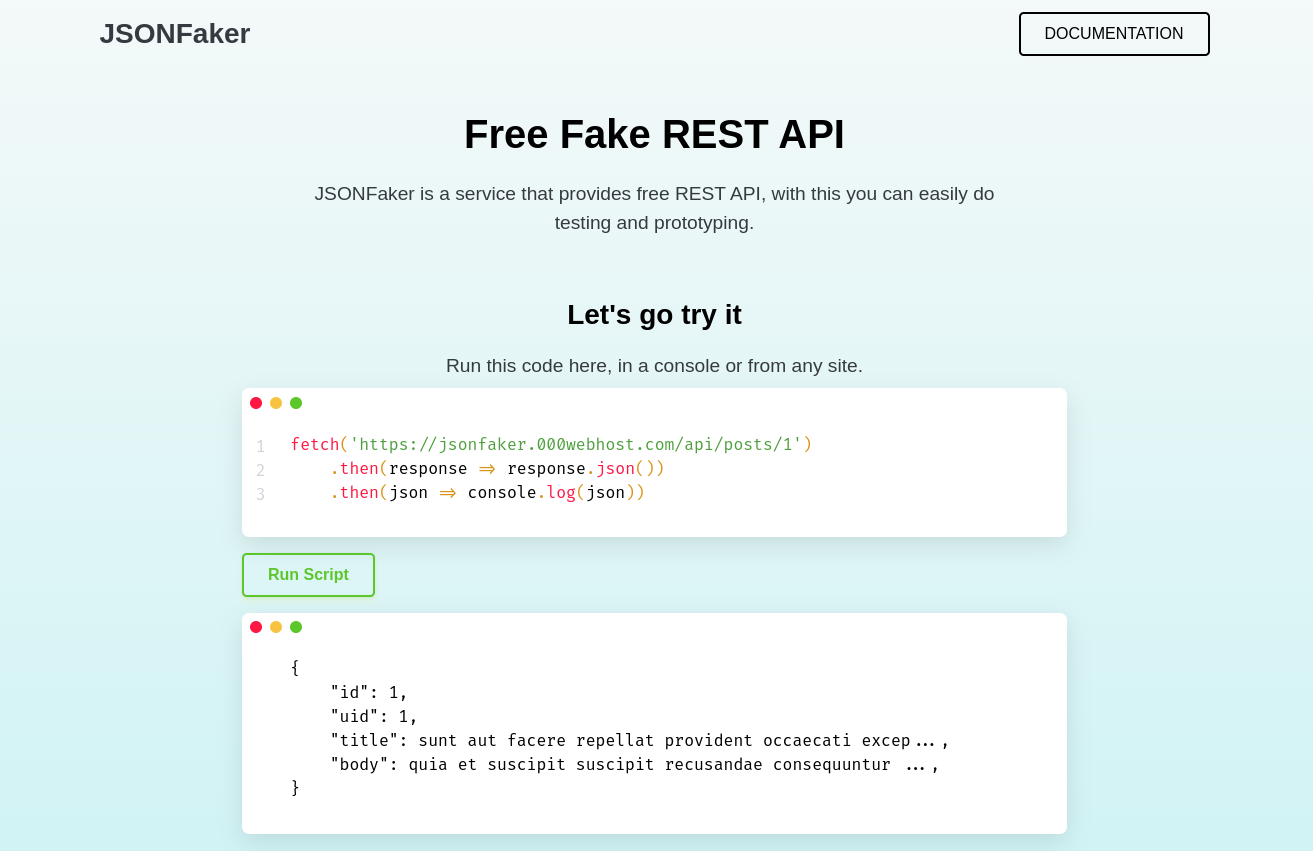 JsonBulut - Fake REST API